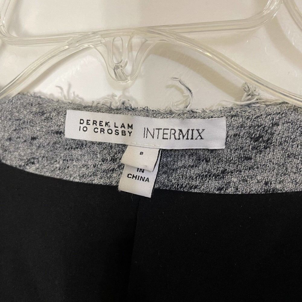 Derek Lam 10 crosby X Intermix gray tweed knit moto style sweater jacket US 8 - Picture 2 of 4